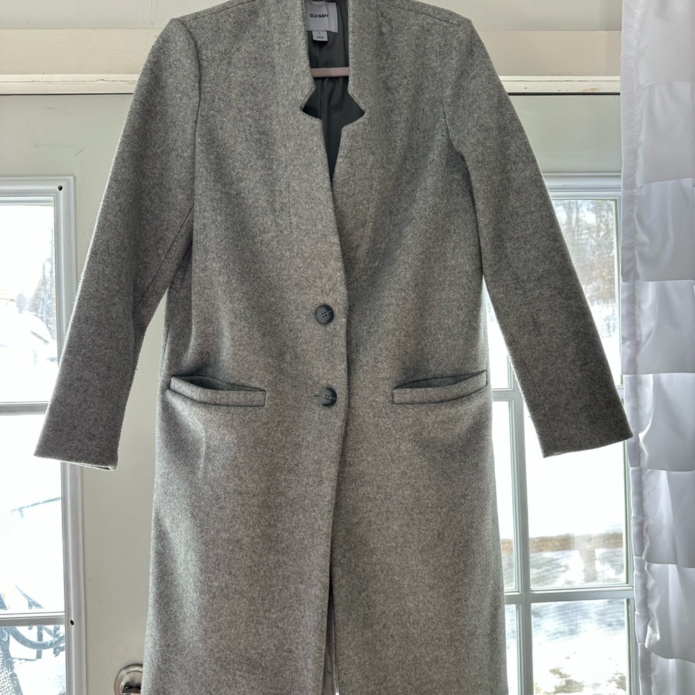 Old Navy Women's Gray Trench Coat